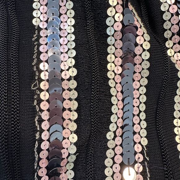 Missoni Dress Black Classic Knit With Pink And Silver Sequins Size 42 - Picture 7 of 12